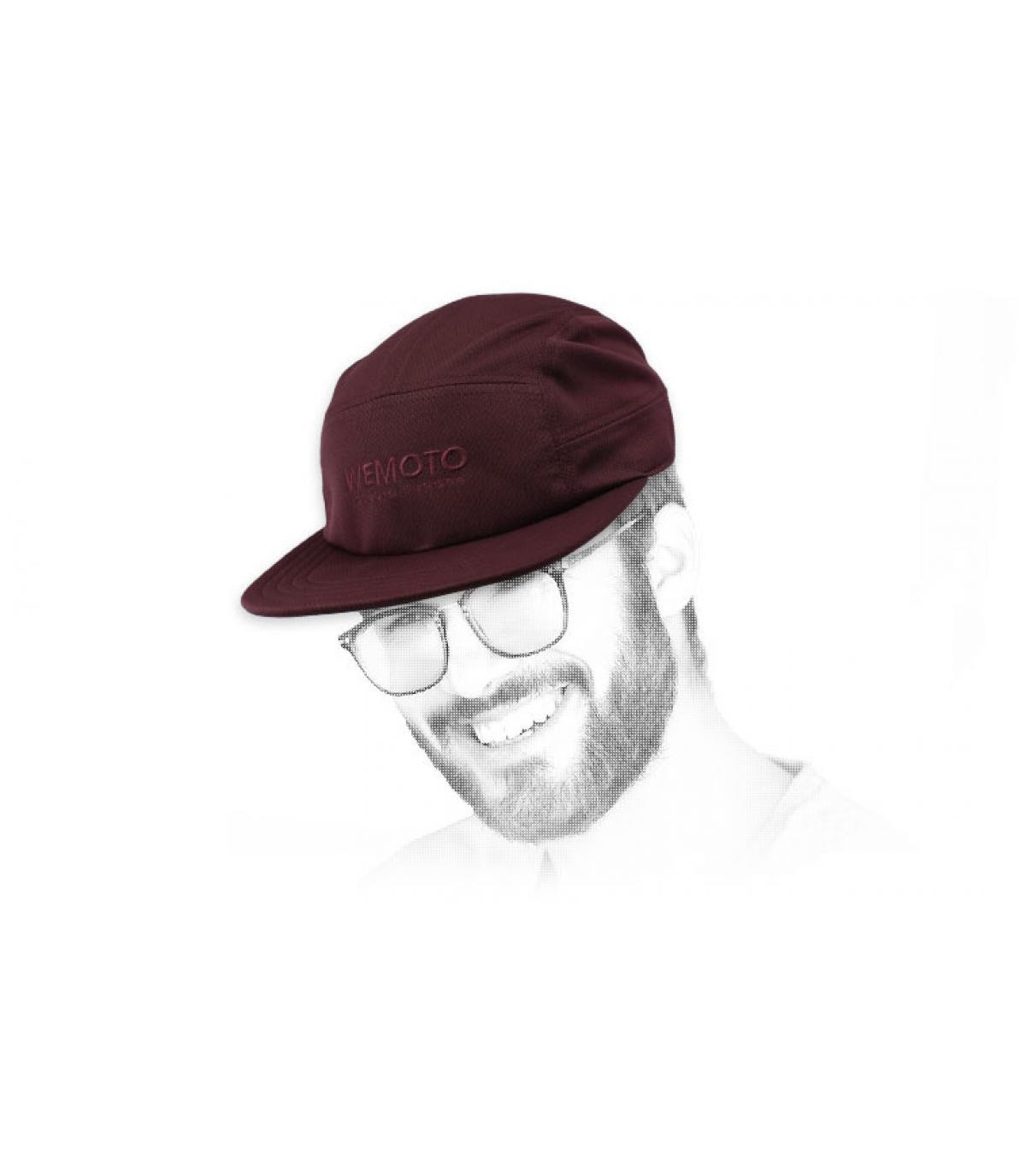 casquette 5 panel Wemoto bordeau Studio burgundy